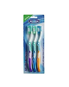 Beauty Formulas Active Oral Care Multi Action 3 pack Toothbrush