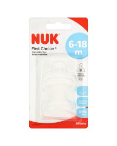 NUK First Choice Silicone 6m+ Medium Flow Teat