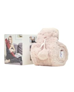 Warmies Rolled Long Hot Water Bottle Blush Pink Fur