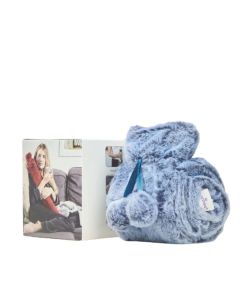 Warmies Rolled Long Hot Water Bottle Marshmallow Blue Fur