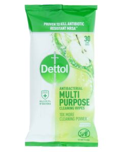 Dettol Antibacterial Multi Purpose Wipes 30pk