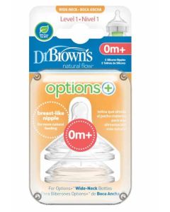 Dr Brown's Options+ Level 1 Teats 2 pack