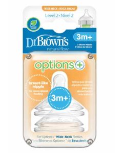 Dr Brown's Options+ Level 2 Teats 2 pack