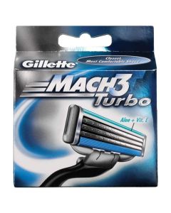 gillette blades mach3 turbo 4 pack