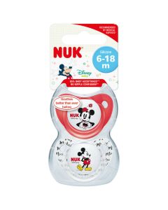 NUK Disney Mickey & Minnie Mouse Soother 6-18 months 2 Pack