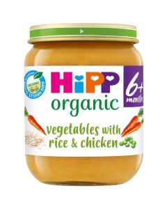 Hipp Organic Vegetables with Rice And Chicken Jar 6M+