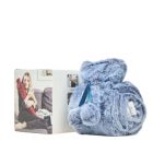 Warmies Rolled Long Hot Water Bottle Marshmallow Blue Fur