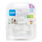 MAM Silicone Cross Cut Teat - 6+ Months - 2 Pack