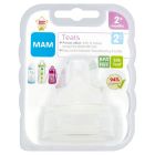 MAM Silicone Baby Bottle Teats - 2+ Months - Medium Flow - 2 Pack - Size 2