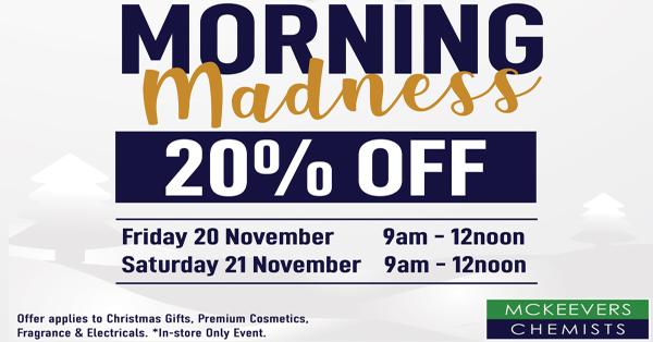 Morning Madness Events this November!